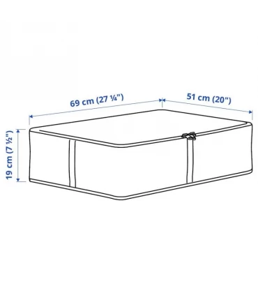 باکس لباس زیپ دار ایکیا مدل HEMMAFIXARE ابعاد 69x51x19 سانتیمتر