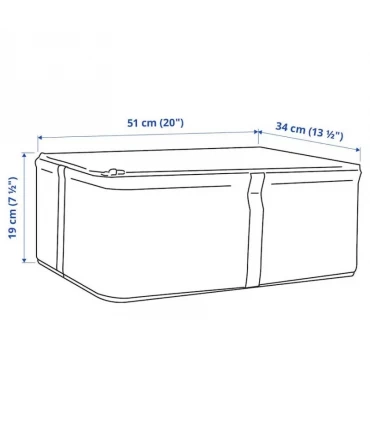 باکس لباس زیپ دار ایکیا مدل HEMMAFIXARE ابعاد 34x51x19 سانتیمتر