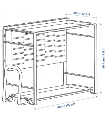 قفسه نظم دهنده آشپزخانه ایکیا مدل AVSTEG ابعاد 21×40 سانتیمتر رنگ سفید