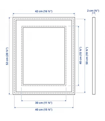 قاب عکس ایکیا مدل KNOPPANG اندازه 50×40 سانتیمتر رنگ سفید