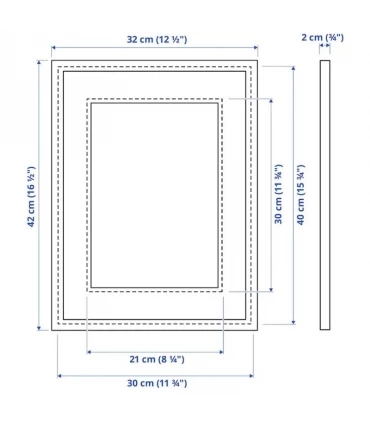 قاب عکس ایکیا مدل KNOPPANG اندازه 40×30 سانتیمتر رنگ سفید