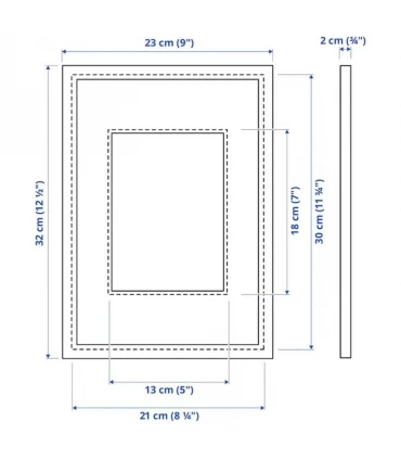 قاب عکس ایکیا مدل KNOPPANG اندازه 30×21 سانتیمتر رنگ سفید