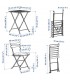 ست میز و صندلی 2 نفره فضای باز ایکیا مدل TARNO بهمراه کوسن Kuddarna خاکستری رنگ مشکی/قهوه ای روشن