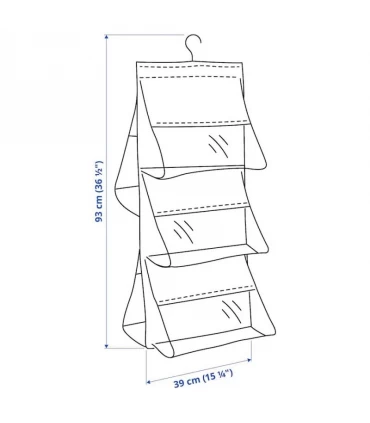 سازمان دهنده داخل کمد ایکیا مدل SKUBB اندازه 93×39 سانتیمتر رنگ خاکستری تیره