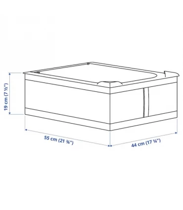 باکس ذخیره سازی زیپ دار ایکیا مدل SKUBB ابعاد 19×55×44 سانتیمتر رنگ سفید