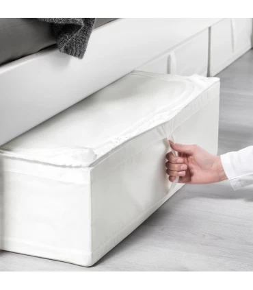 باکس ذخیره سازی زیپ دار ایکیا مدل SKUBB ابعاد 19×55×69 سانتیمتر رنگ سفید