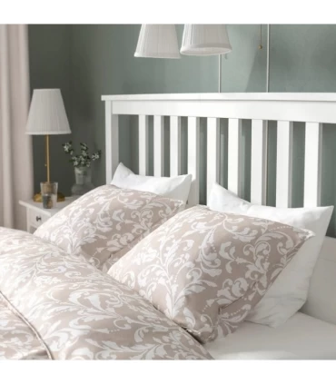 تختخواب یک نفره ایکیا مدل HEMNES با کفی Luroy و 4 کشو ذخیره سازی عرض 160 سانتیمتر رنگ سفید