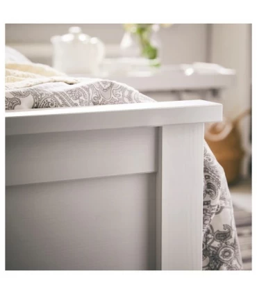 تختخواب یک نفره ایکیا مدل HEMNES با کفی Luroy و 4 کشو ذخیره سازی عرض 160 سانتیمتر رنگ سفید