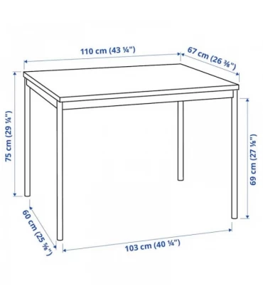 میز ناهار خوری چهار نفره ایکیا مدل SANDSBERG رنگ مشکی