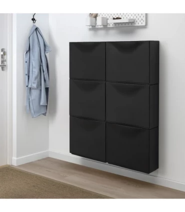 جاکفشی دیواری پلاستیکی ایکیا مدل TRONES رنگ مشکی