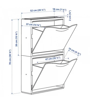 جاکفشی دیواری پلاستیکی ایکیا مدل TRONES رنگ مشکی
