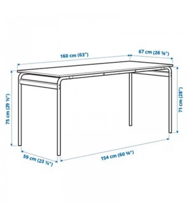 میز ناهار خوری 6 نفره ایکیا مدل GRASALA رنگ خاکستری