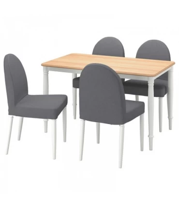 سرویس میز و صندلی ناهار خوری 4 نفره ایکیا مدل DANDERYD رنگ بلوطی/خاکستری