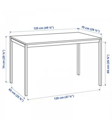 ست میز و صندلی غذاخوری 4 نفره ایکیا مدل MELLTORP / ADDE رنگ سفید/مشکی