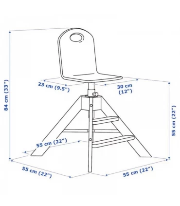 صندلی گردان بچگانه ایکیا مدل GRAVAL چوب توس