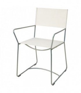 صندلی ناهارخوری ایکیا مدل HOGALT رنگ سفید/نقره ای