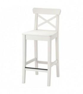 صندلی اپن آشپزخانه ایکیا مدل INGOLF ارتفاع نشیمن 63 سانتیمتر رنگ سفید