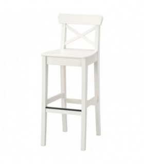 صندلی اپن آشپزخانه ایکیا مدل INGOLF ارتفاع نشیمن 74 سانتیمتر رنگ سفید