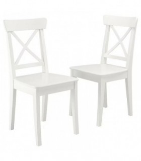 صندلی ناهار خوی ایکیا مدل INGOLF رنگ سفید پک 2 عددی