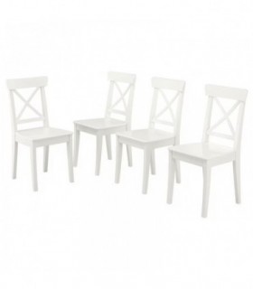 صندلی ناهار خوی ایکیا مدل INGOLF رنگ سفید پک 4 عددی