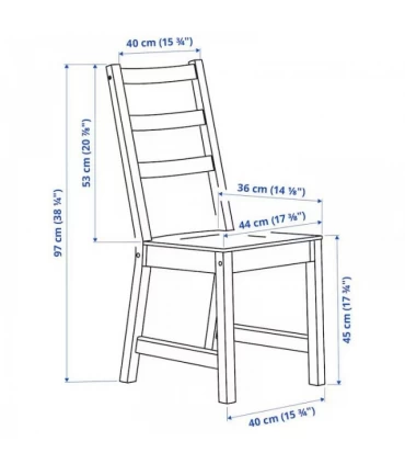 صندلی ناهار خوری چوبی ایکیا مدل NORDVIKEN چوب کاج