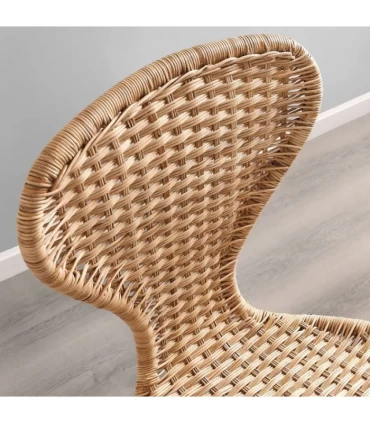 صندلی ناهارخوری حصیری ایکیا مدل ALVSTA رنگ پایه ها کروم