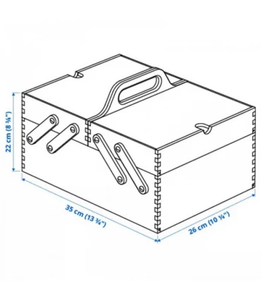 جعبه چوبی نظم دهنده ایکیا مدل KLAMMEMACKA ابعاد 22×35 سانتیمتر