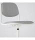 صندلی چرخ دار ایکیا مدل ORFJALL بدنه سفید رویه خاکستری روشن - آماده ارسال