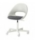 صندلی چرخدار ایکیا مدل LOBERGET / MALSKAR رنگ سفید به همراه پد نشیمن خاکستری تیره - آماده ارسال