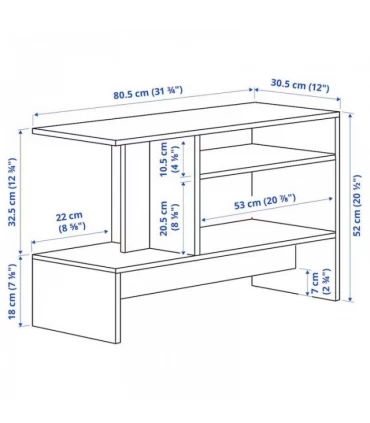 میز کناری ایکیا مدل HOLMERUD رنگ بلوطی 31×80 سانتیمتر