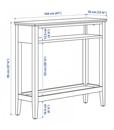 میز کنسول ایکیا مدل IDANAS رنگ سفید 95×32×104 سانتیمتر