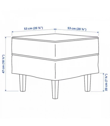 صندلی راحتی بهمراه زیرپایی ایکیا مدل ROCKSJON روکش پارچه ای سفید Blekinge