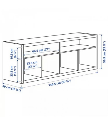 میز تلویزیون ایکیا مدل KALLAX ابعاد 60×147 سانتیمتر رنگ سفید