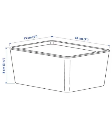 باکس درب دار ایکیا مدل KUGGIS اندازه 13x18x8 سانتیمتر رنگ سفید