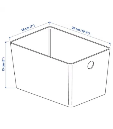 باکس بدون درب ایکیا مدل KUGGIS رنگ سفید اندازه 18x26x15 سانتیمتر