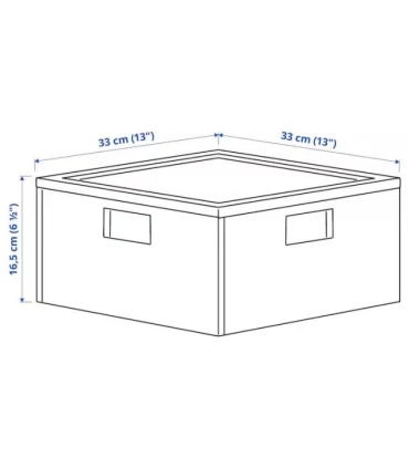 باکس ذخیره سازی درب دار ایکیا مدل PANSARTAX آبی شفاف اندازه 33x33x16.5 سانتیمتر