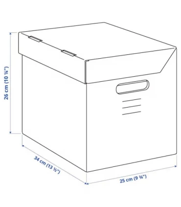 باکس درب دار کارتنی ایکیا مدل PAPPIS ابعاد 25x34x26 سانتیمتر