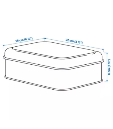 باکس فلزی درب دار ایکیا مدل PLOGFARA رنگ بژ روشن ابعاد 22x16x8 سانتیمتر