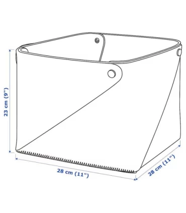 سبد پارچه ای ایکیا مدل PUDDA ابعاد 28x28x23 سانتیمتر