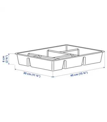 مقسم داخل کشو ایکیا مدل RAGGISAR اندازه 30×40 سانتیمتر رنگ خاکستری تیره