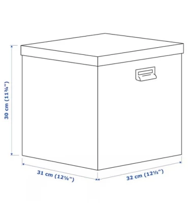 جعبه ذخیره سازی ایکیا مدل TJOG رنگ خاکستری تیره ابعاد 32x31x30 سانتیمتر
