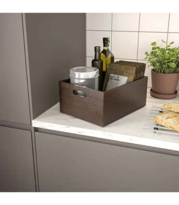 باکس بامبو ایکیا مدل UPPDATERA ابعاد 24x32x15 سانتیمتر رنگ تیره