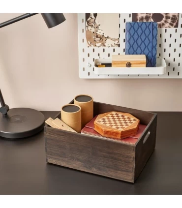 باکس بامبو ایکیا مدل UPPDATERA ابعاد 24x32x15 سانتیمتر رنگ تیره