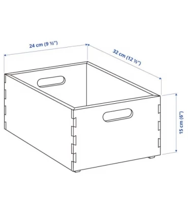 باکس بامبو ایکیا مدل UPPDATERA ابعاد 24x32x15 سانتیمتر رنگ روشن