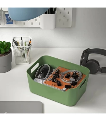 باکس پلاستیکی ایکیا مدل UPPDATERA ابعاد 17×24 سانتیمتر رنگ سبز