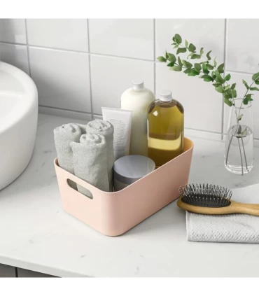 باکس پلاستیکی ایکیا مدل UPPDATERA ابعاد 17×24 سانتیمتر رنگ صورتی روشن