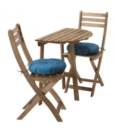ست میز و صندلی دو نفره فضای باز چوبی ایکیا مدل ASKHOLMEN