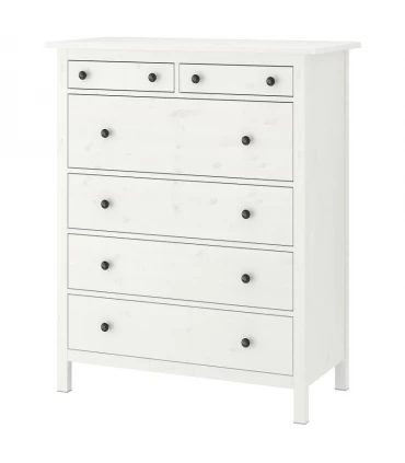 دراور شش کشو چوبی ایکیا مدل HEMNES رنگ سفید