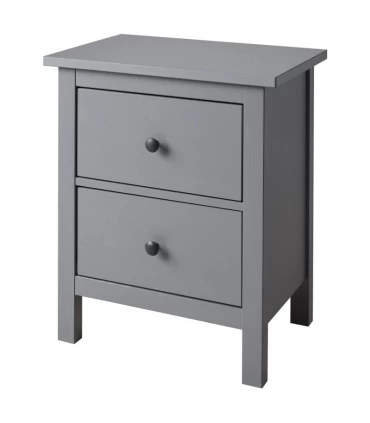 میز پاتختی تمام چوب ایکیا مدل HEMNES رنگ خاکستری