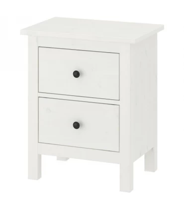 میز پاتختی تمام چوب ایکیا مدل HEMNES رنگ سفید